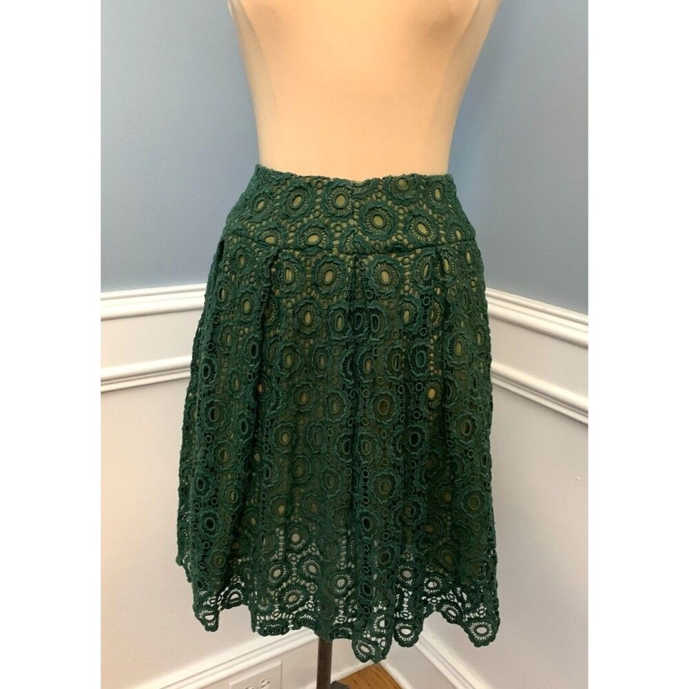 Anthropologie Moulinette Soeurs Skirt Womens 6 Tuberose Crochet Lace Lined